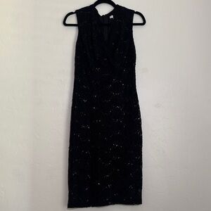 New York & Company Black Lace Midi Dress